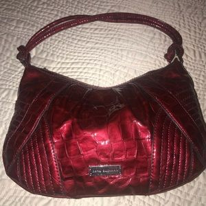 Radiant deep red Dana Buchman shoulder bag